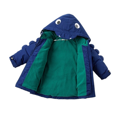 Dave&Bella Kids Boys Winter Playful Dinosaur-shaped Outdoor Hooded Cozy Down Coats