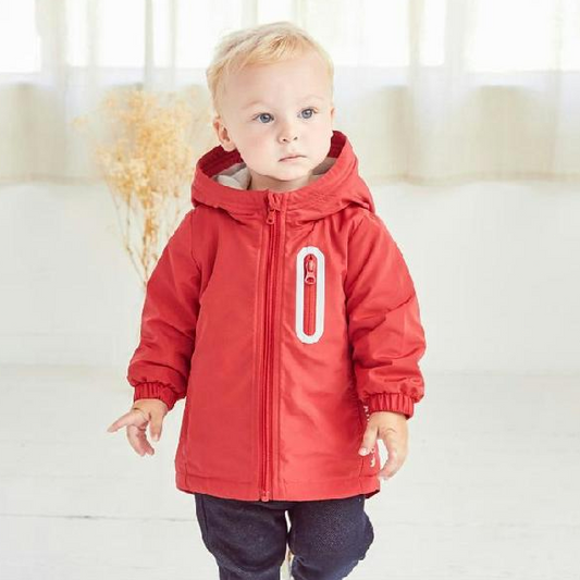 Dave&Bella Toddler/Kids Unisex Outdoor Multicolor Hooded Coat — Windproof & Insulated