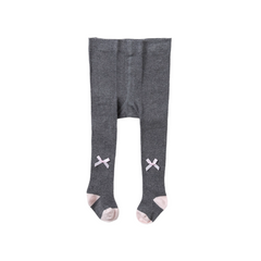 Dave&Bella Girsl Autumn Light Grey/Dark Grey Formal Footed Tights Leggings