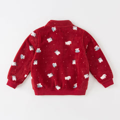 Dave&Bella Toddler Girls’ Fleece Jacket – Autumn 2025 New “Hug Jacket”