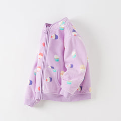 Dave&Bella Toddler Girls’ Fleece Jacket – Autumn 2025 New “Hug Jacket”