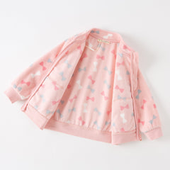 Dave&Bella Toddler Girls Fleece Jacket – Soft Versatile “Hug Jacket”