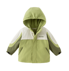 Dave&Bella Unisex Kids/Toddler Casual Hooded Jacket — Windproof & Fleece-Lined