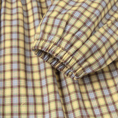 Dave&Bella Toddler Girls Autumn Cotton Yellow Green Plaid Fashion A-line Dress