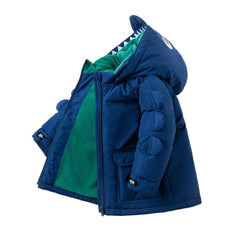 Dave&Bella Kids Boys Winter Playful Dinosaur-shaped Outdoor Hooded Cozy Down Coats