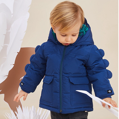 Dave&Bella Kids Boys Winter Playful Dinosaur-shaped Outdoor Hooded Cozy Down Coats
