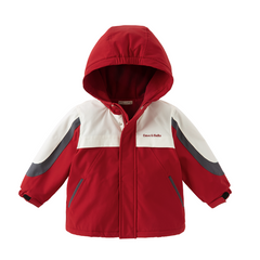 Dave&Bella Unisex Kids/Toddler Casual Hooded Jacket — Windproof & Fleece-Lined