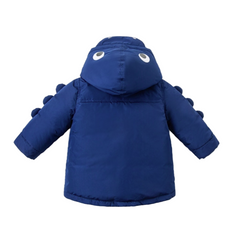 Dave&Bella Kids Boys Winter Playful Dinosaur-shaped Outdoor Hooded Cozy Down Coats