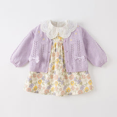 Dave&Bella Toddler Girls Smocked Sundress Cotton Playwear Vintage Princess Dress