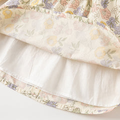 Dave&Bella Toddler Girls Smocked Sundress Cotton Playwear Vintage Princess Dress