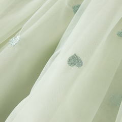 Dave&Bella Toddler Girls Autumn Delicate Grey Green A-line Mesh Dress