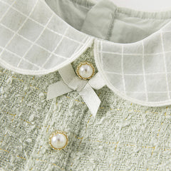 Dave&Bella Toddler Girls Autumn Delicate Grey Green A-line Mesh Dress