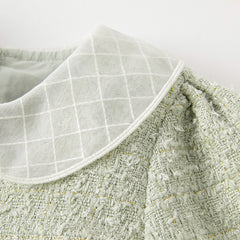 Dave&Bella Toddler Girls Autumn Delicate Grey Green A-line Mesh Dress