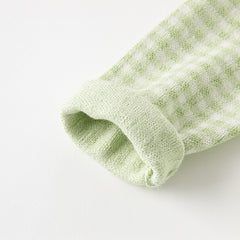 Dave&Bella Toddler Girls Autumn Fresh Green Plaid Knit Sweater Mesh Party Dress