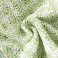 Dave&Bella Toddler Girls Autumn Fresh Green Plaid Knit Sweater Mesh Party Dress