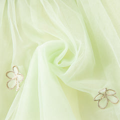 Dave&Bella Toddler Girls Autumn Fresh Green Plaid Knit Sweater Mesh Party Dress