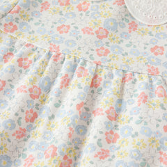 Dave&Bella Bay Girls Sweet Cotton Floral Print Rompers Jumpsuit