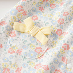 Dave&Bella Bay Girls Sweet Cotton Floral Print Rompers Jumpsuit