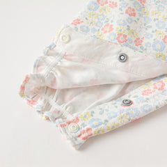 Dave&Bella Bay Girls Sweet Cotton Floral Print Rompers Jumpsuit