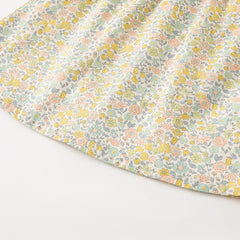 Dave&Bella Toddler Girls Cute Floral Lightweight Cotton A-line Dress(wallet bag)