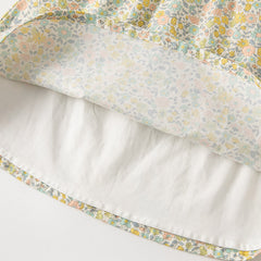 Dave&Bella Toddler Girls Cute Floral Lightweight Cotton A-line Dress(wallet bag)