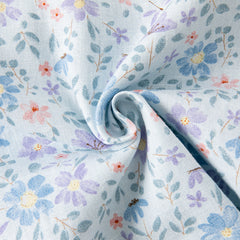 Dave&Bella Toddler Girls Autumn Blue Floral Print Chinese-style Elegance Party Dress