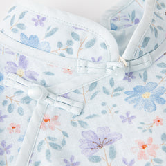 Dave&Bella Toddler Girls Autumn Blue Floral Print Chinese-style Elegance Party Dress