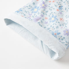 Dave&Bella Toddler Girls Autumn Blue Floral Print Chinese-style Elegance Party Dress