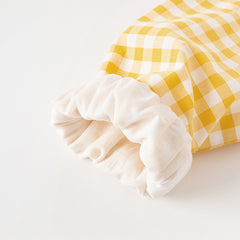 Dave&Bella Girls Summer Cotton Yellow White Plaid Doll Collar Casual Party Dress