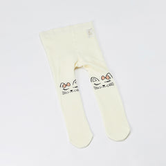 Dave&Bella Girls Autumn Beige Cat Pattern Footed Tights Leggings