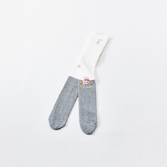 Dave&Bella Girls Autumn White Rabbit Print Footed Tights Leggings