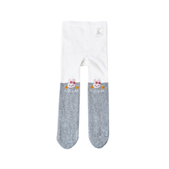 Dave&Bella Girls Autumn White Rabbit Print Footed Tights Leggings