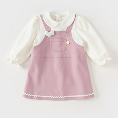 Dave&Bella Toddler Girls Sweet Festival Purple Long Sleeve Dresses