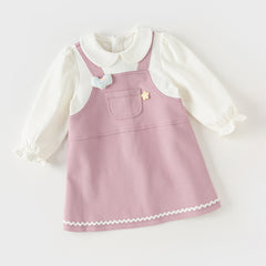 Dave&Bella Toddler Girls Sweet Festival Purple Long Sleeve Dresses