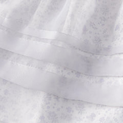 Dave&Bella Toddler Girls Autumn Stylish Grey Purple Floral Print Mesh Party Dress