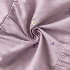 Dave&Bella Toddler Girls Autumn Purple Florall Sweet A-line Princess Dress