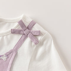 Dave&Bella Toddler Girls Autumn Purple Florall Sweet A-line Princess Dress