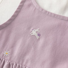 Dave&Bella Toddler Girls Autumn Purple Florall Sweet A-line Princess Dress