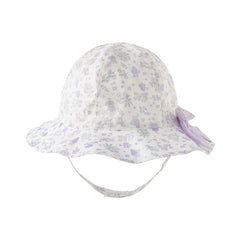 Dave&Bella Girls Autumn Fashion Floral/Denim Blue Cotton Hat