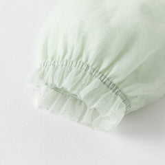 Dave&Bella Toddler Girls Autumn Fresh Green Long Sleeve Mesh Princess Dress