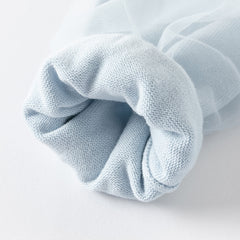 Dave&Bella Toddler Girls Autumn Gentle Light Blue Knit Sweater Mesh Princess Dress