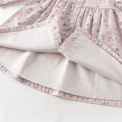 Dave&Bella Toddler Girls Spring Cotton Floral Print Dress(wallet bag)