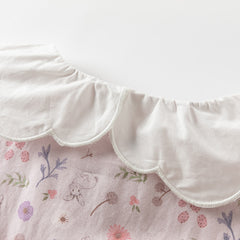 Dave&Bella Toddler Girls Spring Cotton Floral Print Dress(wallet bag)