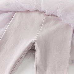 Dave&Bella Girls Spring Mesh Skirt Leggings Pants