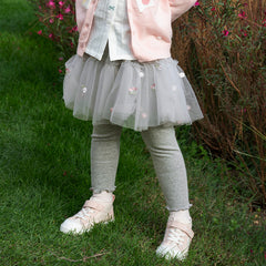 Dave&Bella Girls Spring Mesh Skirt Leggings Pants