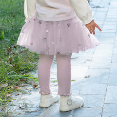 Dave&Bella Girls Spring Mesh Skirt Leggings Pants