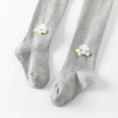 Dave&Bella Girls Autumn Beige/Grey Sweet Footed Tights Leggings