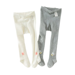 Dave&Bella Girls Autumn Beige/Grey Sweet Footed Tights Leggings