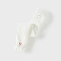 Dave&Bella Girls Autumn Beige/Grey Lace Leg Footless Tights Leggings