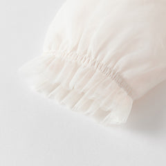 Dave&Bella Toddler Girls Autumn Soft Seashell Pink Mesh Party Dress